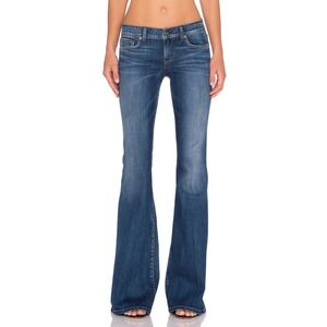 Level 99 Dahlia Flare Vintage Wash Jeans Womens 28 Blue Anthropologie Y2K retro